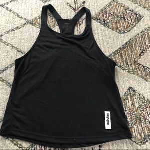 Adidas climalite black racer back tank